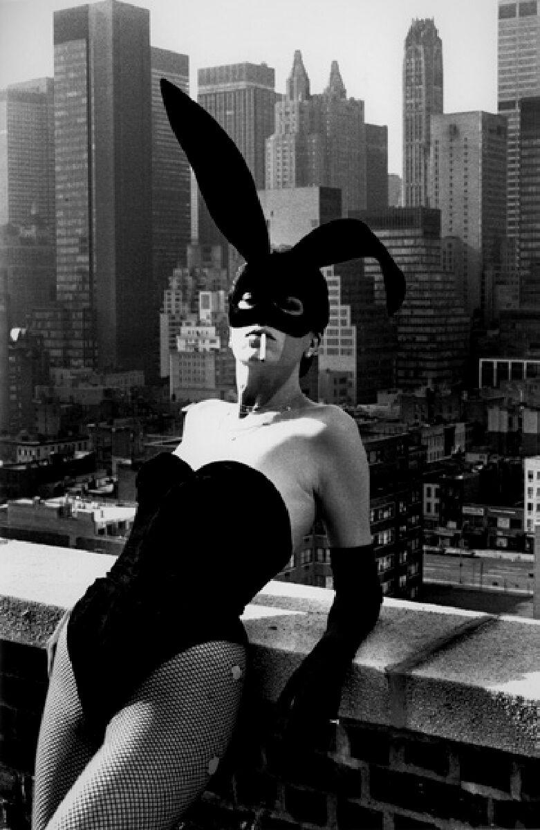 Helmut Newton ELSA PERETTIN IN TATTERD COSTUME New York Rooftop